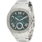 GUESS Analogt ur smaragd / sølv