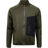 The Mountain Studio - Fleece - Tecno Grid Fleece T-Neck Forest Green til Unisex - Størrelse S - Kaki