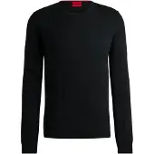 HUGO Sweater i merinould med broderet logo