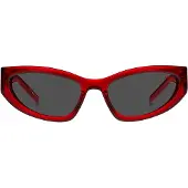 HUGO Briller med styrke i rødt acetat med 3D-monogram