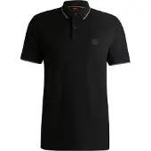 HUGO BOSS BOSStil mænd. 50507699 Passertip polo shirt sort (S), Casual, Syntetisk, Korte ærmer