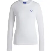 HUGO Top i bomuldsjersey med Happy -logo