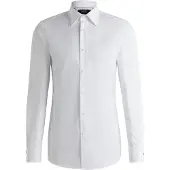 BOSS Skjorte med slim fit af italiensk bomuldspoplin