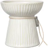 ERNST løgvase rillet 11 cm Naturhvid