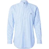 Ralph Lauren Polo Ralph Laurentil mænd. 710929346001 Skjorte i poplin og elastan Custom Fit blå (XL), Casual, Bomuld, Lange ærmer