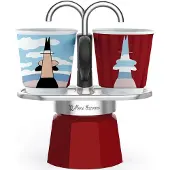 Bialetti Mini Express Magritte Italiensk Kaffemaskine 2 Kopper