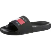 Tommy Hilfiger Pantoletter 'Essential' navy / rød / sort / hvid