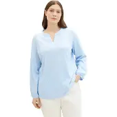 Tom Tailor Vertical Stripe Plus Langærmet Bluse