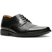 Clarks Shoes Clarkstil mænd. 26110309 Tilden Cap lædersko sort (42), Fast, Blonder, Casual, Klassisk