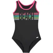 Bench Badedragt turkis / neongul / pink / sort