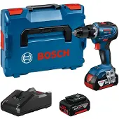 Bosch GSR Professional 18V-55 - Bor/driver - ledningfri - 2-hastigheders - nøgleløs borepatron 13 mm - 55 N·m - 2 batterier - 18 V