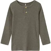 Name it Ribstrikket Knappet Top Med Lange Ærmer