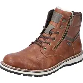 Rieker Snørestøvler mørkebeige / cognac / brokade