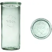 Weck Cylindrisk krukke 1500 ml med låg - op. 6 stk I