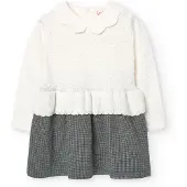 Boboli Knitwear Combined Kjole Med Lange ærmer