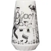 Arabia Emilia vase 19 cm Sort/Hvid