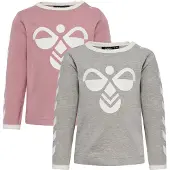Hummel Shirts stone / pink / hvid