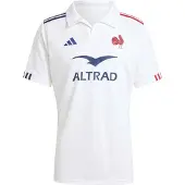 Adidas Herre FFR Frankrig Rugby 24/25 Udebanetrøje Hvid