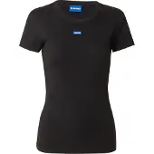 HUGO Slim-fit T-shirt i ribbet strækbomuld med logo