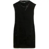 Superdry Superdrytil kvinder. W8011934A Velvet Bodycon kjole sort (L), Casual, Party, Polyester, Uden ærmer/stropper