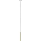 QAZQA Moderne hvid og beige pendellampe til 1-faset skinnesystem - Slimline Keno