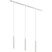 QAZQA Moderne skinnesystem med 3 hvide pendellamper 1-faset - Slimline Keno