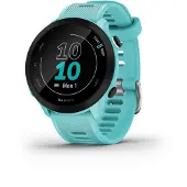 Garmin Forerunner 55 - Aqua-grøn - sportsur med bånd - silikone - aqua-grøn - display 1.04 - Bluetooth, ANT+ - 37 g