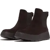 FitFlop Fitfloptil kvinder. FK3-167 Mørkebrune F-Mode ankelstøvler i læder (38), Fast, 1-3 cm, Ingen, Casual, Ruskind