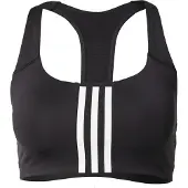 Adidas Sports Bh Power Impact Medium Support 3-stripes - Sort/hvid Kvinde, størrelse XS A-B