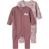 Name it Natdragt - Noos - NbfNightsuit - 2-pak - Grape Shake - - 50 - Natdragt