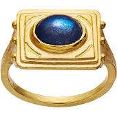 Maanesten Ring 'ROXANNE' blå / gul