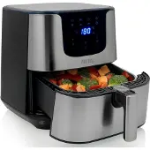 Princess Deluxe 182060 - Varmluftsrister - 5.5 liter - 1700 W - rustfrit stål