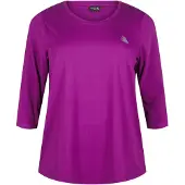 ACTIVE By Zizzi Funktionsbluse lilla / sort