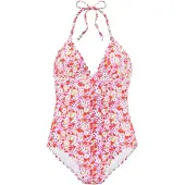 LASCANA Badedragt beige / grøn / lilla / pink / rød / hvid