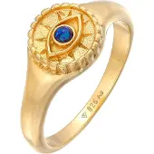 Elli Ring 'Evil Eye' blå / guld