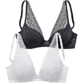 Petite fleur BH sort / hvid