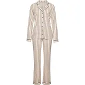 Vivance Pyjamas 'Dreams' lysebeige / marin / orange / melon