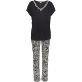 LASCANA Pyjamas sort / hvid