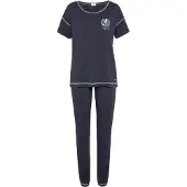 LASCANA Pyjamas mørkeblå / hvid