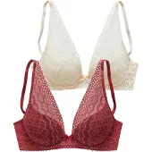 Petite fleur BH creme / rød