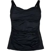 Swim By Zizzi Tankini-overdel sort