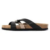 Bayton Pantoletter 'Santander' brun / guld / sort