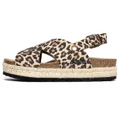 Bayton Sandaler med rem 'Leida' beige / lysebrun / sort