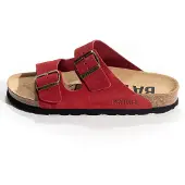 Bayton Pantoletter 'Atlas' sand / brandrød / sort