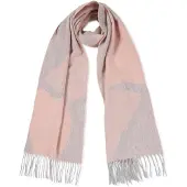 CASH-MERE.CH Sjal lysegrå / lys pink