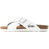 Bayton Pantoletter 'Era' sort / hvid
