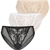 TEYLI Panty 'Glamour' beige / sort / hvid