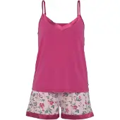 LASCANA Pyjamas grøn / pink / pudder