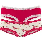 LASCANA Slip creme / blandingsfarvet / cranberry
