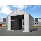 TOOLPORT 6x12m, Telthal, PRIMEtex-PVC-teltdug, grå, med statikpakke (beton undergrund)